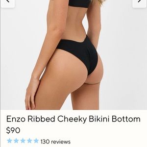 Frankie’s Bikinis Enzo Ribbed Cheeky Bikini Bottom